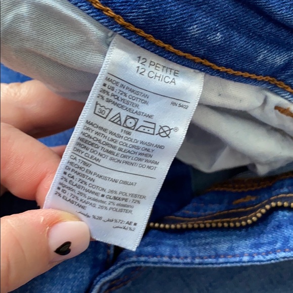 Rockstar Destroyed hem super skinny jeans - 12P - Picture 4 of 5